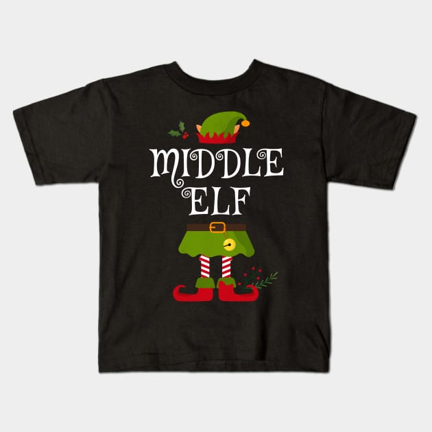 Middle Elf Shirt , Family Matching Group Christmas Shirt, Matching T Shirt for Family, Family Reunion Shirts Kids T-Shirt by bkls